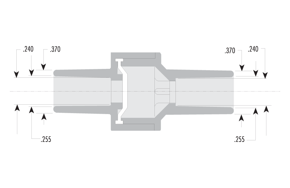 Inner and Outer Dimensions Diagram. Same dimensions are listed in the text below the image.